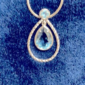 Brighton necklace with topaz stone 16” adjustable chain.